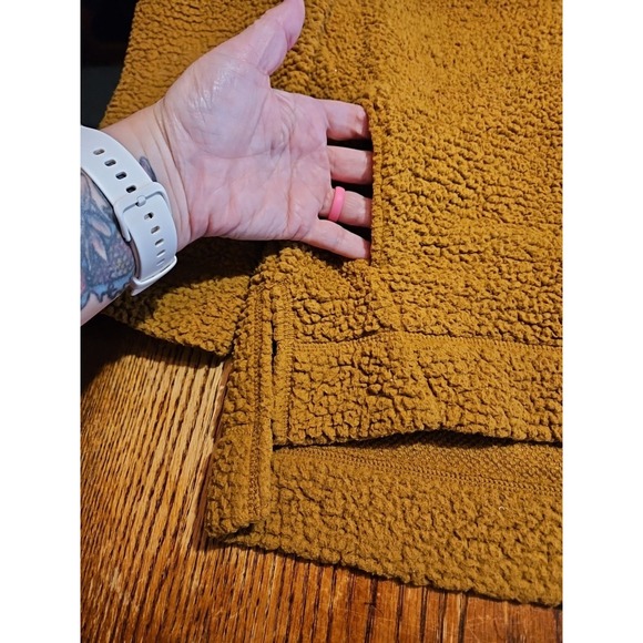 Aerie Womens Small Sherpa Oversized‎ Pullover Jacket Mock Neck Pockets (A609) - Picture 2 of 8